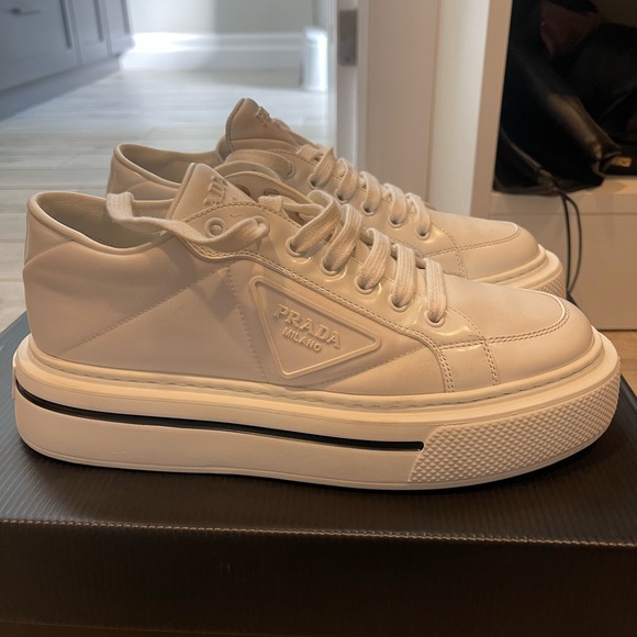 Prada Sneakers only worn 3 times. Comes with box dust bag and authenticity card. - Picture 1 of 7